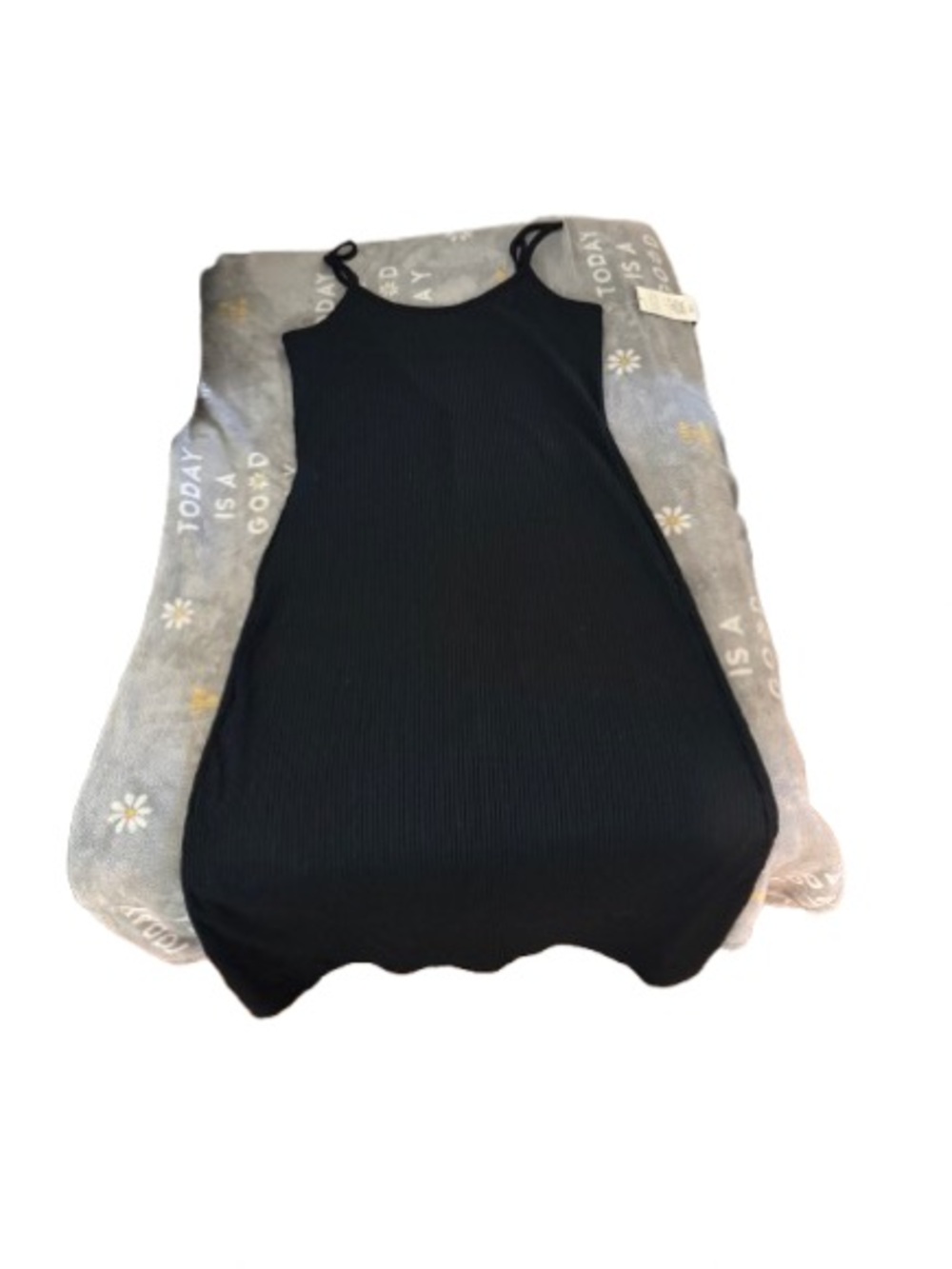 a new day Black Ribbed Midi dress-Size Large-NWT